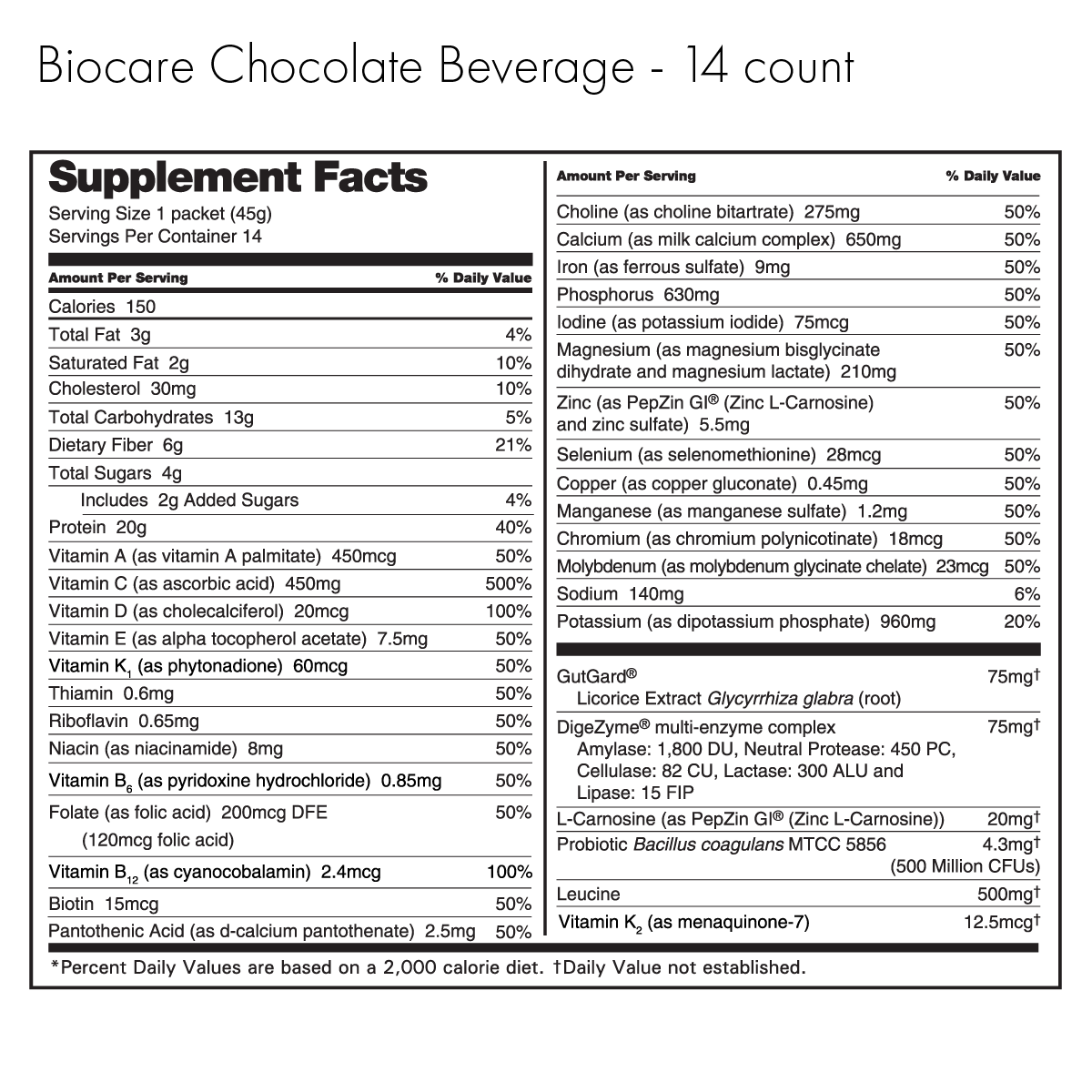 Biocare Chocolate Beverage - GLP1 support - Image 6