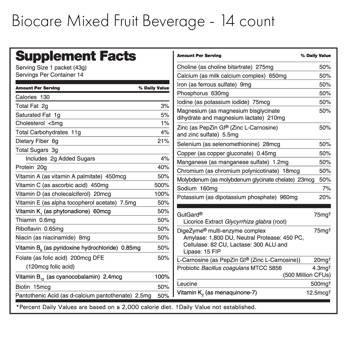 Biocare Mixed Fruit Beverage - GLP1 support - Image 6